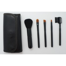 Black Makeup Sets 5PCS escova cosméticos baratos com bolsa